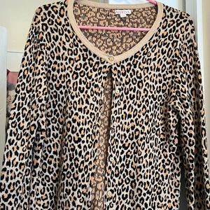Leopard print cardigan
